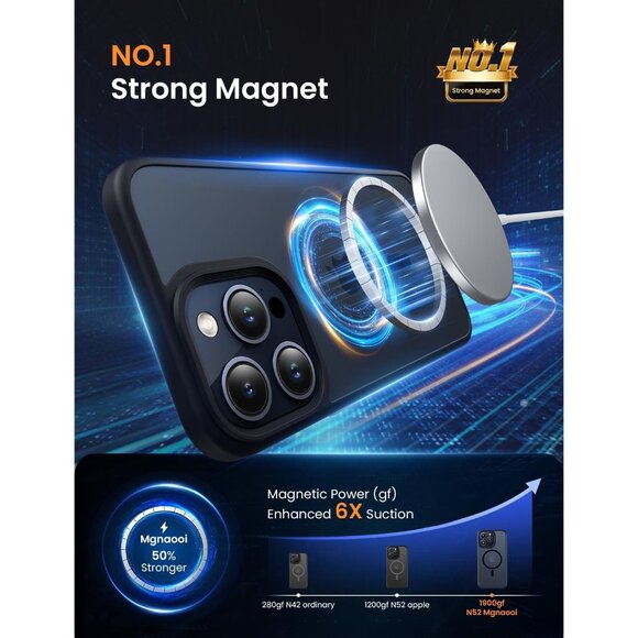 Mgnaooi Magnetic Case for iPhone 15 Case - Picture 3 of 4